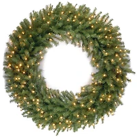 48" White LED Norwood Fir Wreath