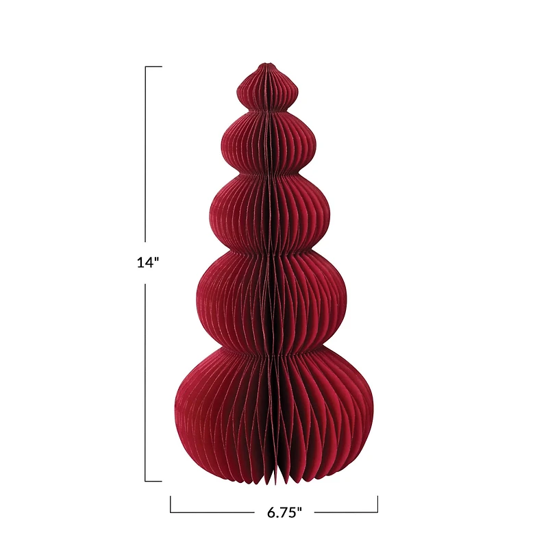 Hello Honey® 14" Red Paper Folding Honeycomb Standing Tree