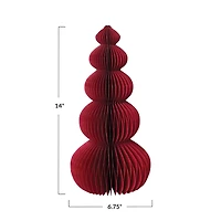 Hello Honey® 14" Red Paper Folding Honeycomb Standing Tree