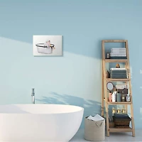 Stupell Industries Piggy Bath with Rubber Ducky Adorable Farm Animal Wall Plaque