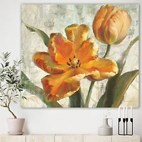 Designart - Parrot Tulips I on Ivory