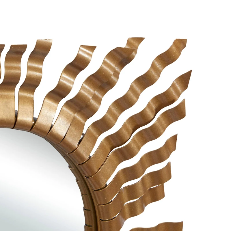 Gold Metal Rustic Wall Mirror Set