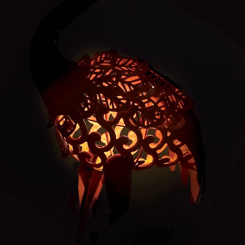 20" Standing Tall Solar Flamingo Statue