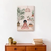 Serene Yoga Scene I 12" x 18" Canvas Wall Art