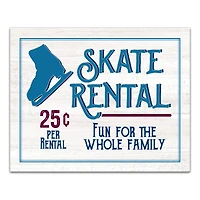Skate Rental Blue 20x16 Canvas Wall Art