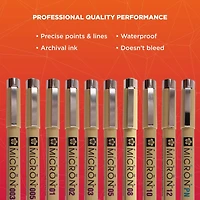 Pigma® Micron™ Fine Line 10 Pen Set