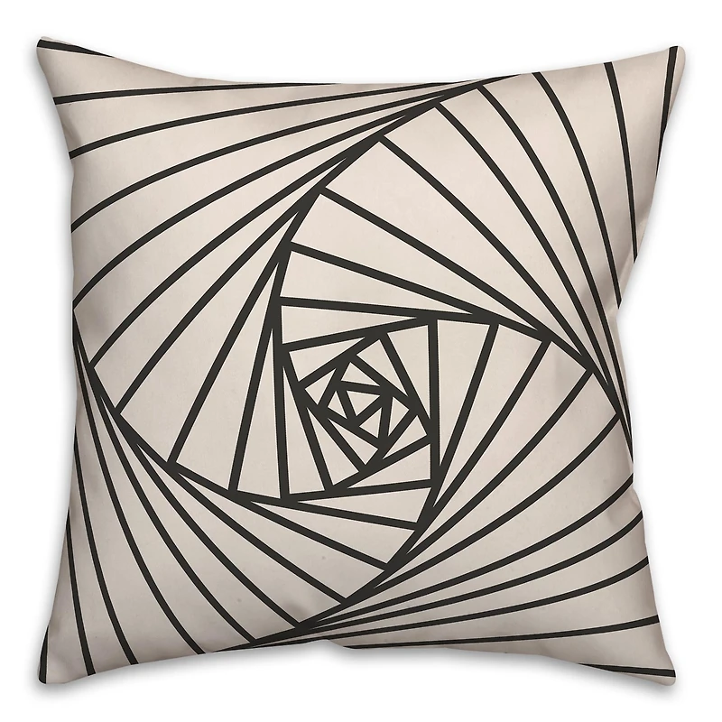 Spiral Lines  18" x 18" Throw Pillow