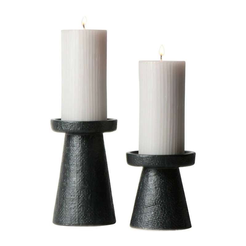 Hello Honey® Stoneware Pillar & Taper Candle Holders