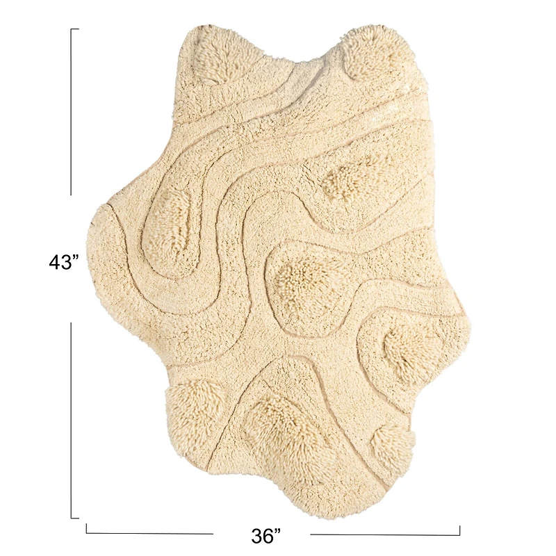 Hello Honey® 43" x 36" Natural Textured Harmony Tufted Rug