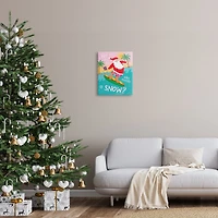 Stupell Industries Who Needs Snow Surfing Santa Canvas Wall Art