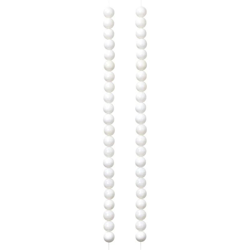 White Shell Round Beads, 6mm by Bead Landing™