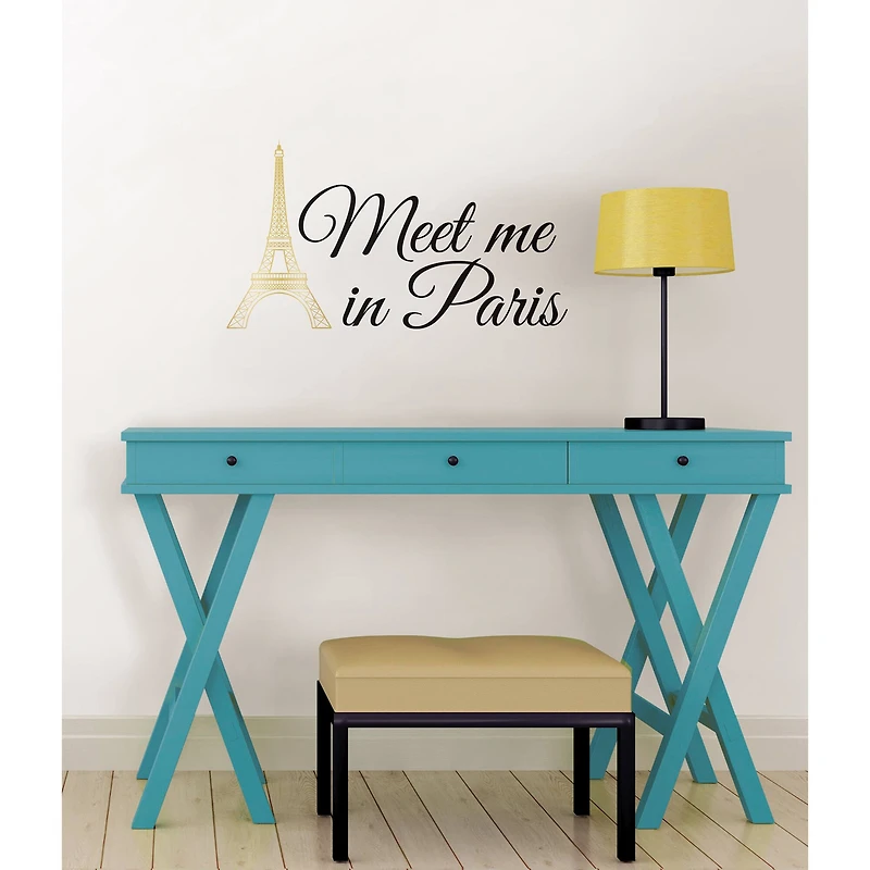 WallPops Meet Me In Paris Wall Quote