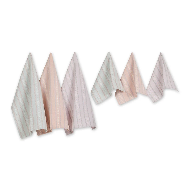 Daisy Dobby Dishtowel & Dishcloth (Set of 6)