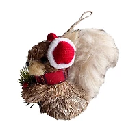5" Squirrel with Earmuffs Natural Ornament by Ashland®