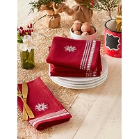DII® Nordic Snowflake Embroidered Napkin Set, 4ct.
