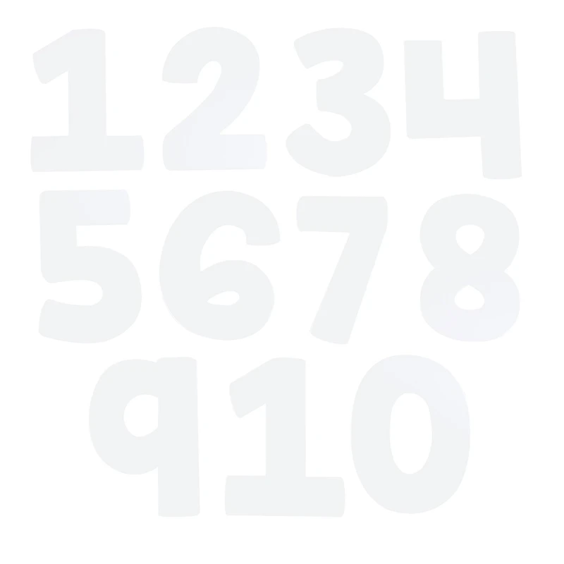 7" White Paper Collage Numbers by Creatology™