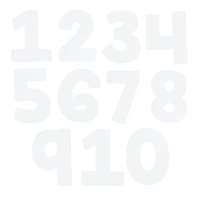 7" White Paper Collage Numbers by Creatology™