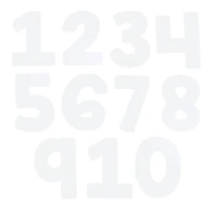 7" White Paper Collage Numbers by Creatology™