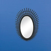 Nikki Chu Riki 24.5" Black Bamboo Mirror