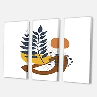 Designart - Elementary Shapes With Abstract Leaves