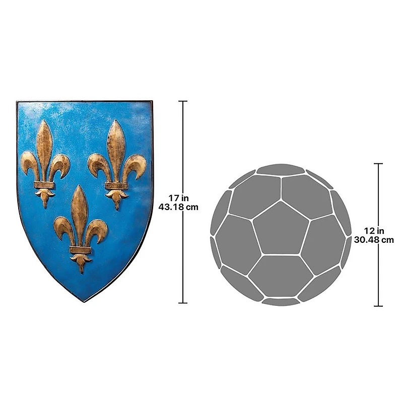 Design Toscano Fleur-de-Lis Grand Arms of France Wall Shield