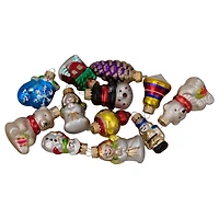 12ct. 2.25" 2-Finish Iconic Christmas Figurine Ornaments