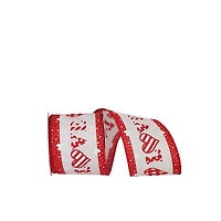 JAM Paper 2.5" x 10yd. Wired Gingham Heart Love Ribbon