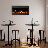 Hastings Home 36" Black Electric Fireplace