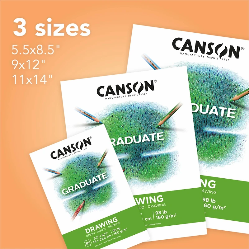 Canson® Graduate Foldover Drawing Pad, 9" x 12"