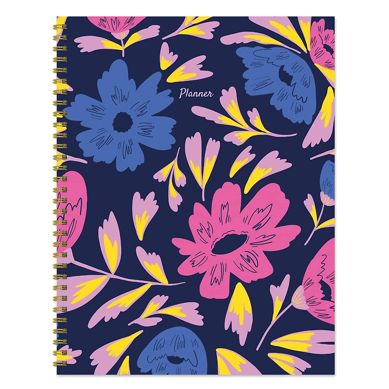 TF Publishing Large Bright Floral Blooms Undated Spiral Planner
