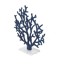 16" Blue Coastal Coral Sculpture