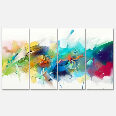 Designart - Brush Stroke Colorful Oil Painting