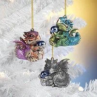 Design Toscano Dragon Virtues Gothic Ornament Set
