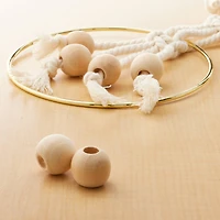 12 Packs: 12 ct. (144 total) Natural Wood Round Beads, 25mm by Loops & Threads®