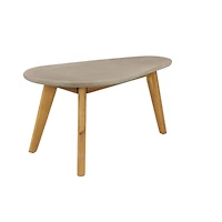 29" Gray Resin Modern Outdoor Accent Table