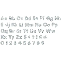 TREND Enterprises® Silver Sparkle 4" Casual Combo Ready Letters®, Pack of 3
