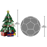 Design Toscano 16" Christmas Tree Stained Glass Lamp