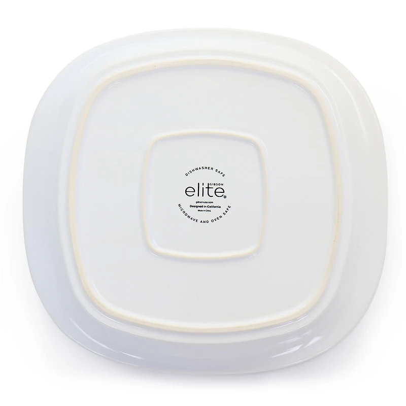 Gibson Elite® 1.9qt. White Ceramic Casserole with Glass Lid