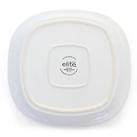 Gibson Elite® 1.9qt. White Ceramic Casserole with Glass Lid