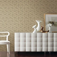RoomMates Stripped Hexagon Peel & Stick Wallpaper