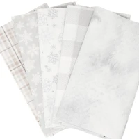 SINGER Christmas Snowflake Cotton Fabric Fat Quarter Bundle