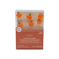 12ct. Warm White LED Pumpkin Icon String Lights by Ashland®