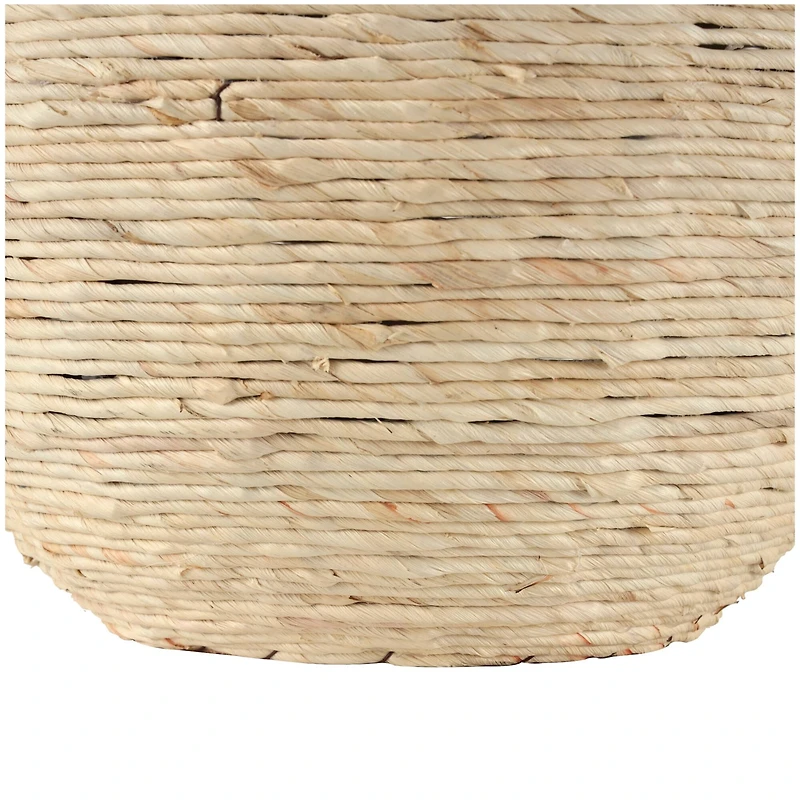 13" Beige Seagrass Handmade Wrapped Vase