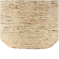 13" Beige Seagrass Handmade Wrapped Vase