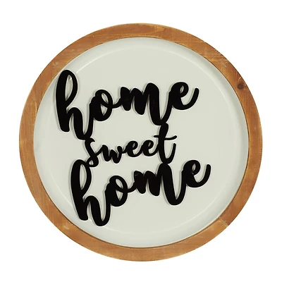 White Metal Farmhouse Wall Decor 17" x 17" x 2"