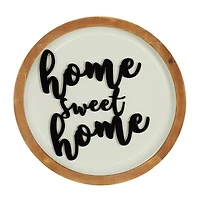 White Metal Farmhouse Wall Decor 17" x 17" x 2"