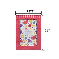 Flora Bunda 4" x 6" Double Brick Wall Zinc Alloy Picture Frame