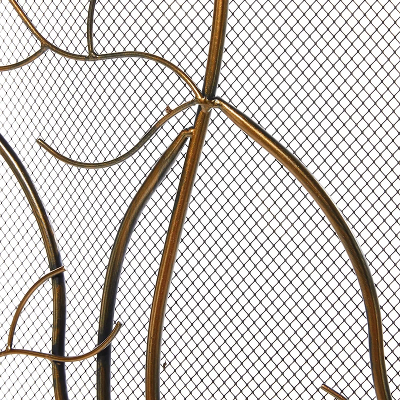 Brass Metal Eclectic Fireplace Screen