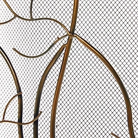 Brass Metal Eclectic Fireplace Screen