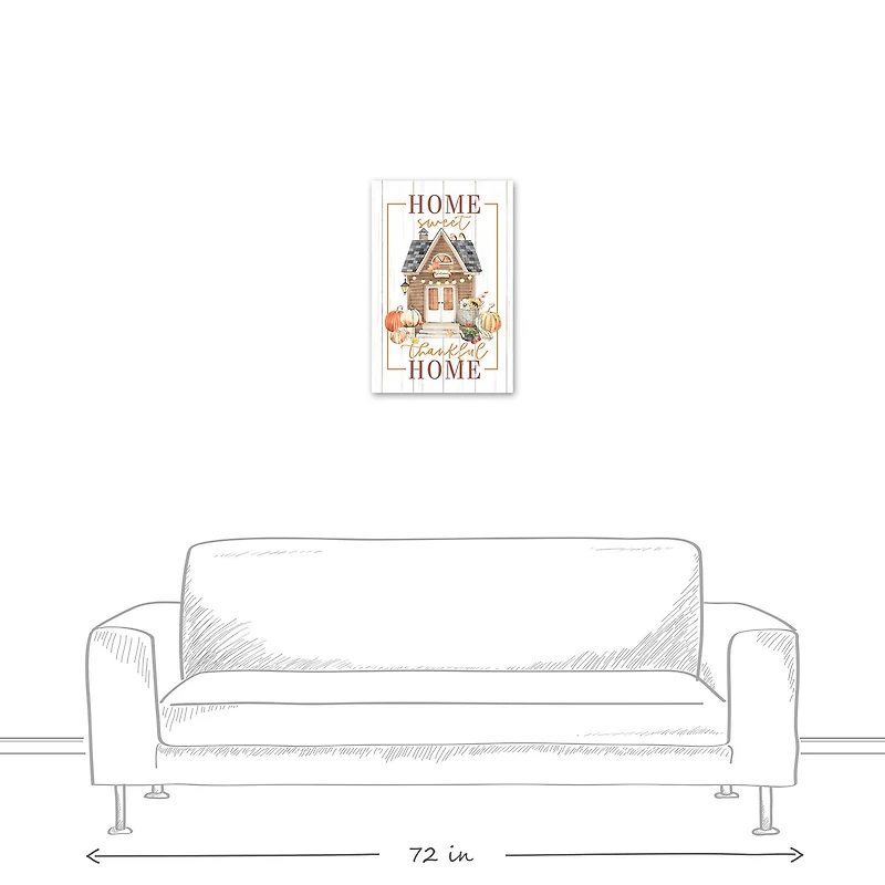 Home Sweet Thankful Home Canvas Wall Art
